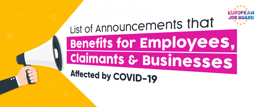 COVID-19 support for employees, benefit claimants and businesses